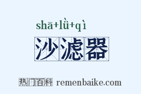 沙滤器是什么意思的图片